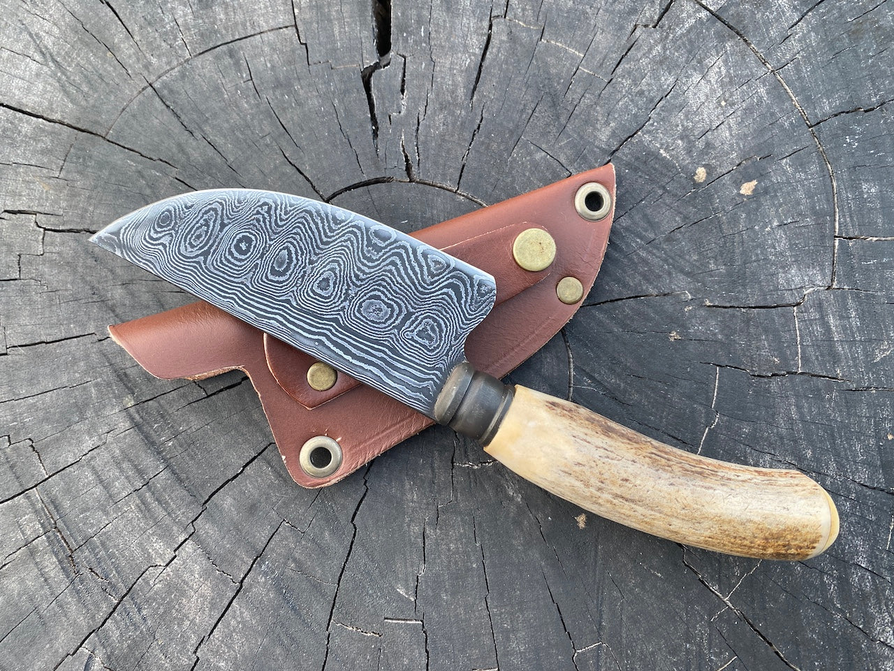 4" Damascus Custom Skinner Knife 120 Layers CS1095 15n20