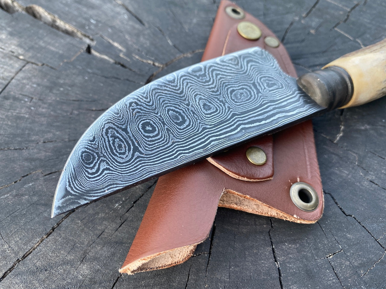 4" Damascus Custom Skinner Knife 120 Layers CS1095 15n20