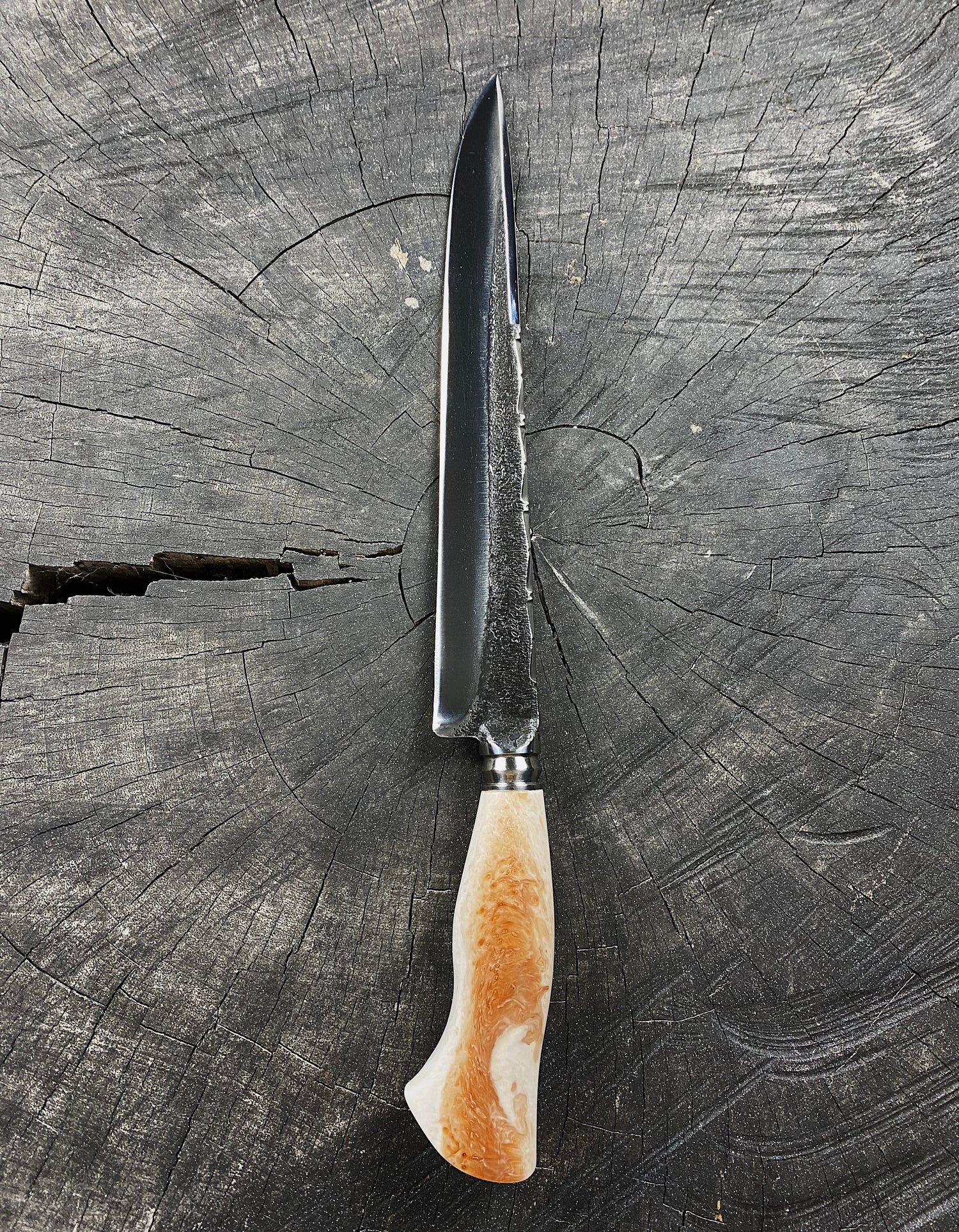 10" Brut de Forge Integral Knife - Forged Carbon Steel 5160