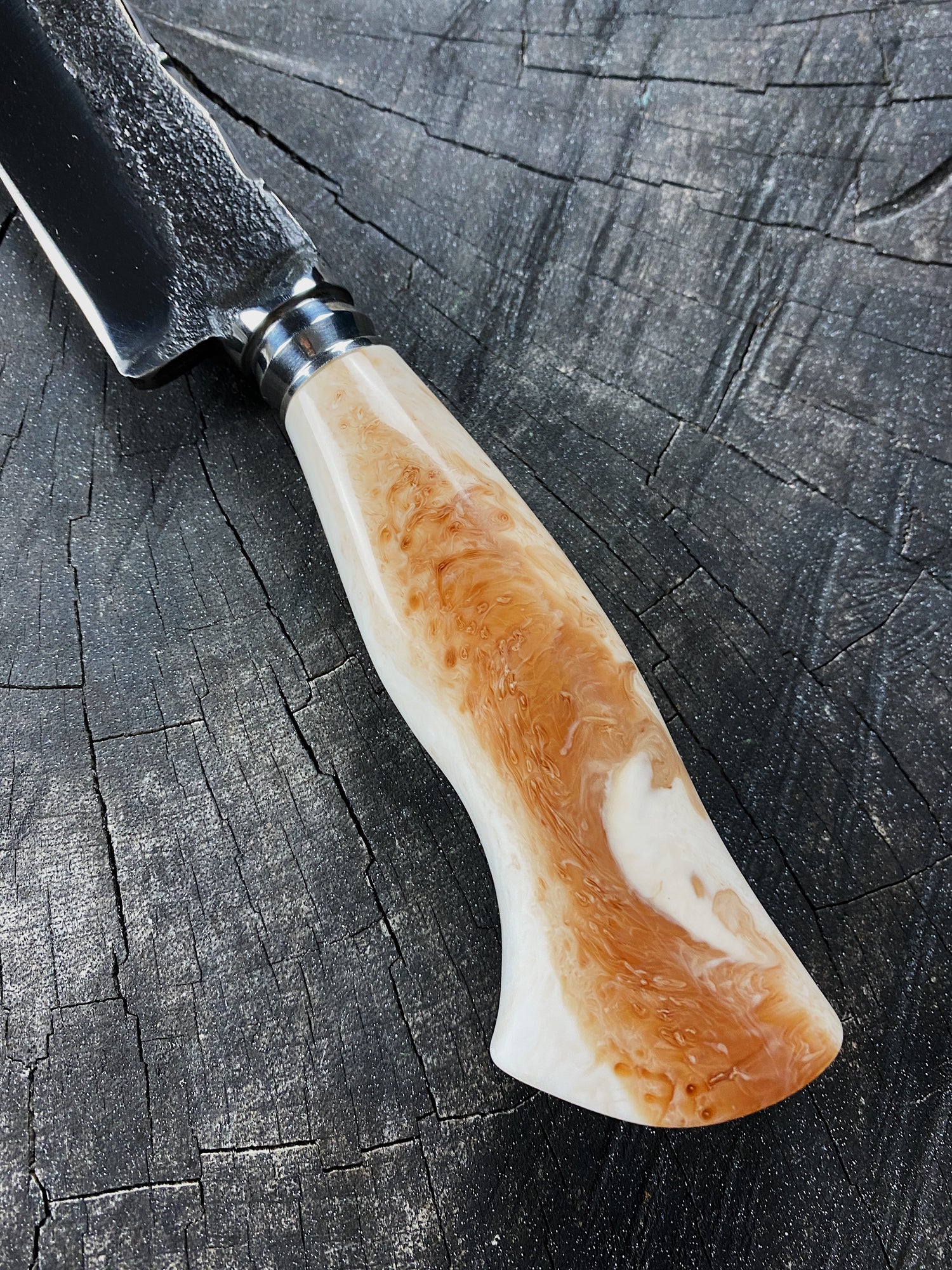 10" Brut de Forge Integral Knife - Forged Carbon Steel 5160