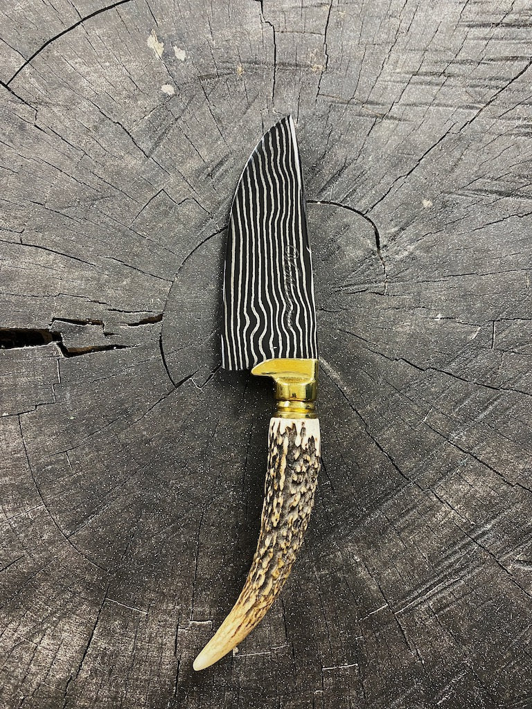 4" Damascus Skinner Knife 180 Layers CS1095 15n20