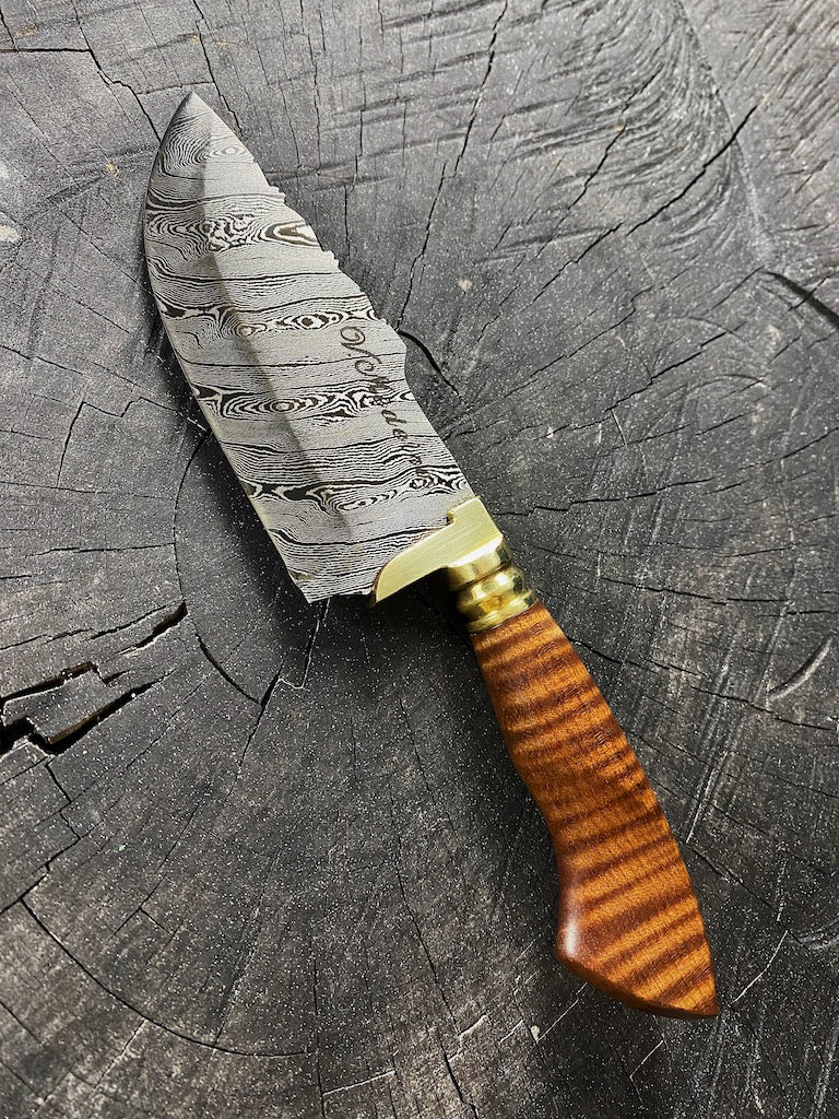 CUSTOM ORDER - 5" Damascus Skinner Knife 180 Layers, Violet Jacaranda, CS1095 15n20 x4