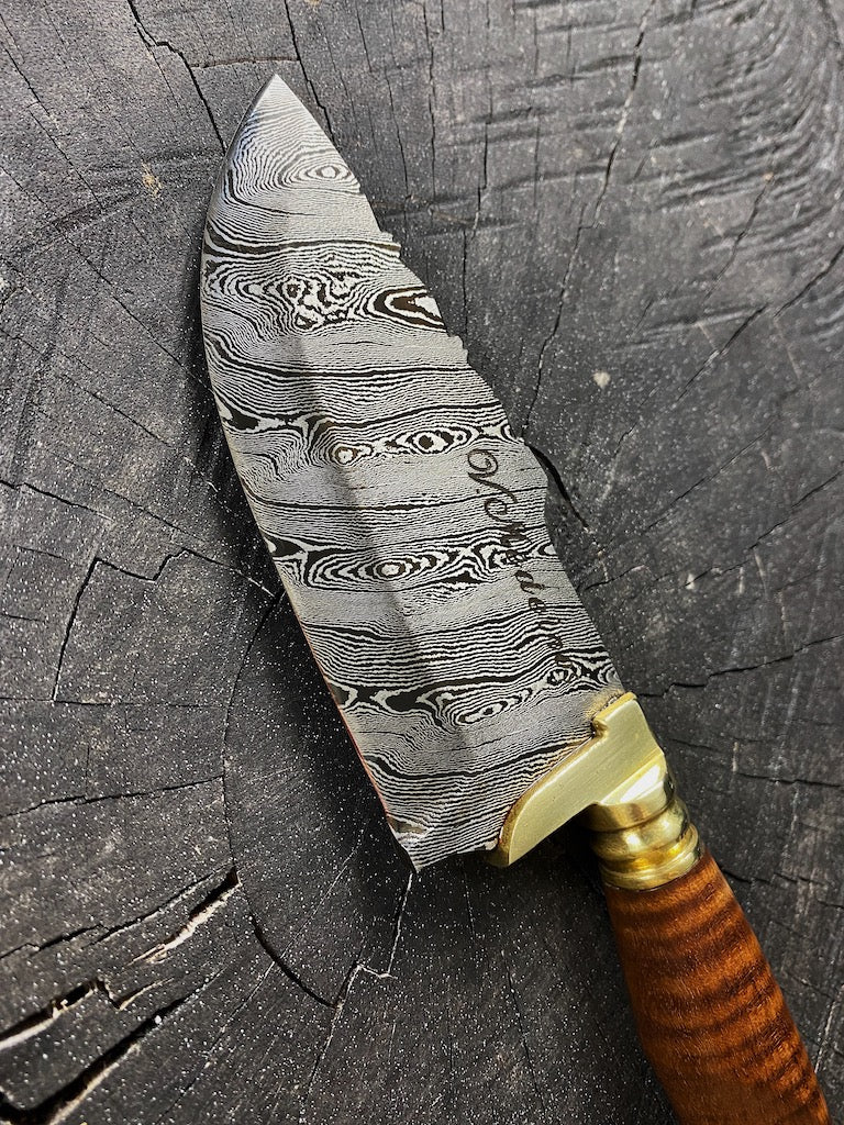 CUSTOM ORDER - 5" Damascus Skinner Knife 180 Layers, Violet Jacaranda, CS1095 15n20 x4