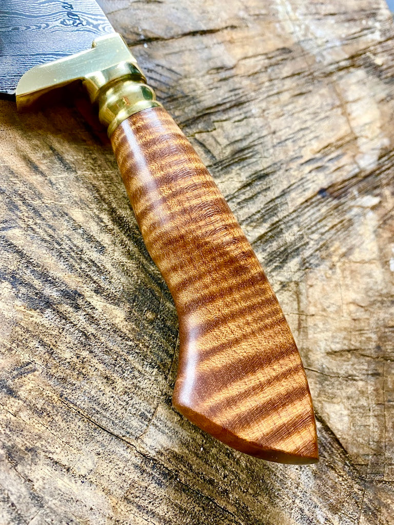 CUSTOM ORDER - 5" Damascus Skinner Knife 180 Layers, Violet Jacaranda, CS1095 15n20 x4