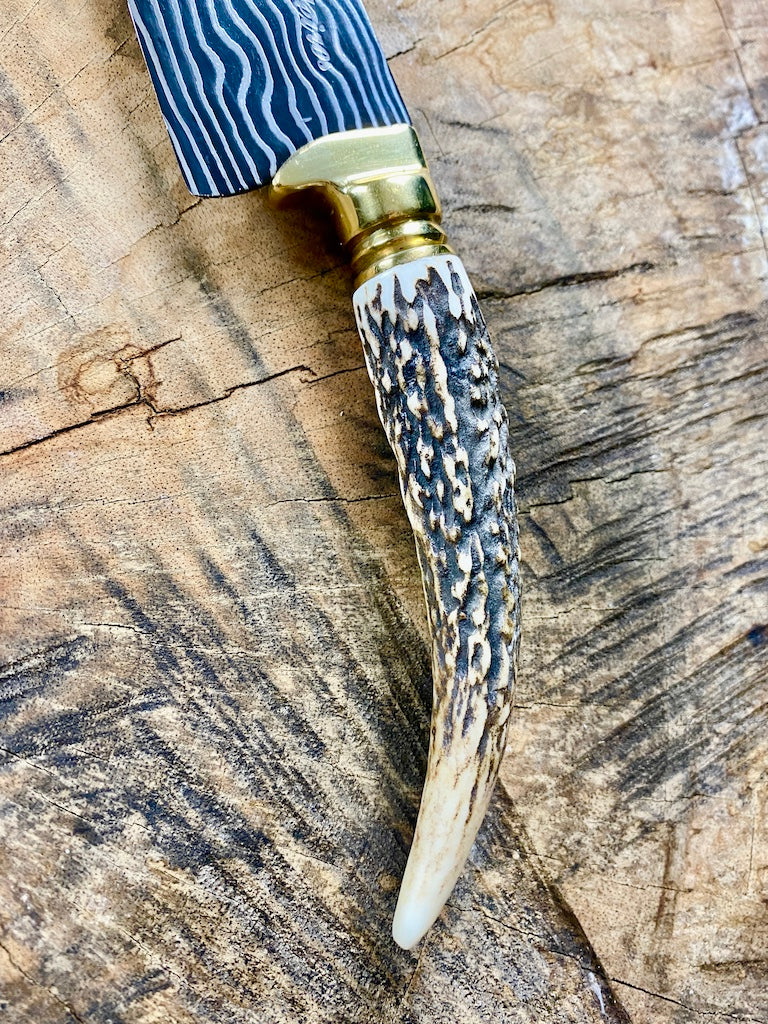 4" Damascus Skinner Knife 180 Layers CS1095 15n20