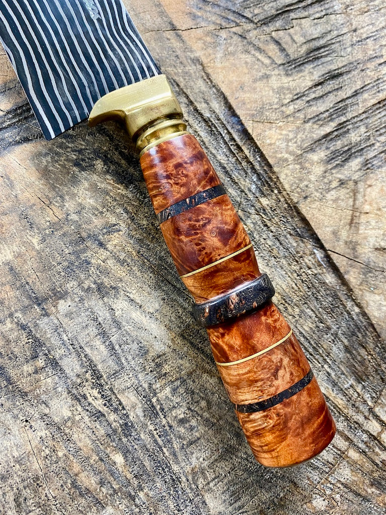 8" Damascus Bunka Knife 180 Layers GH CS1095 15n20