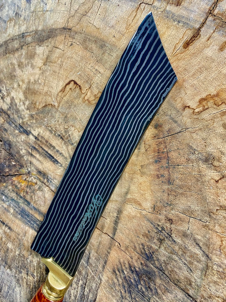 8" Damascus Bunka Knife 180 Layers GH CS1095 15n20