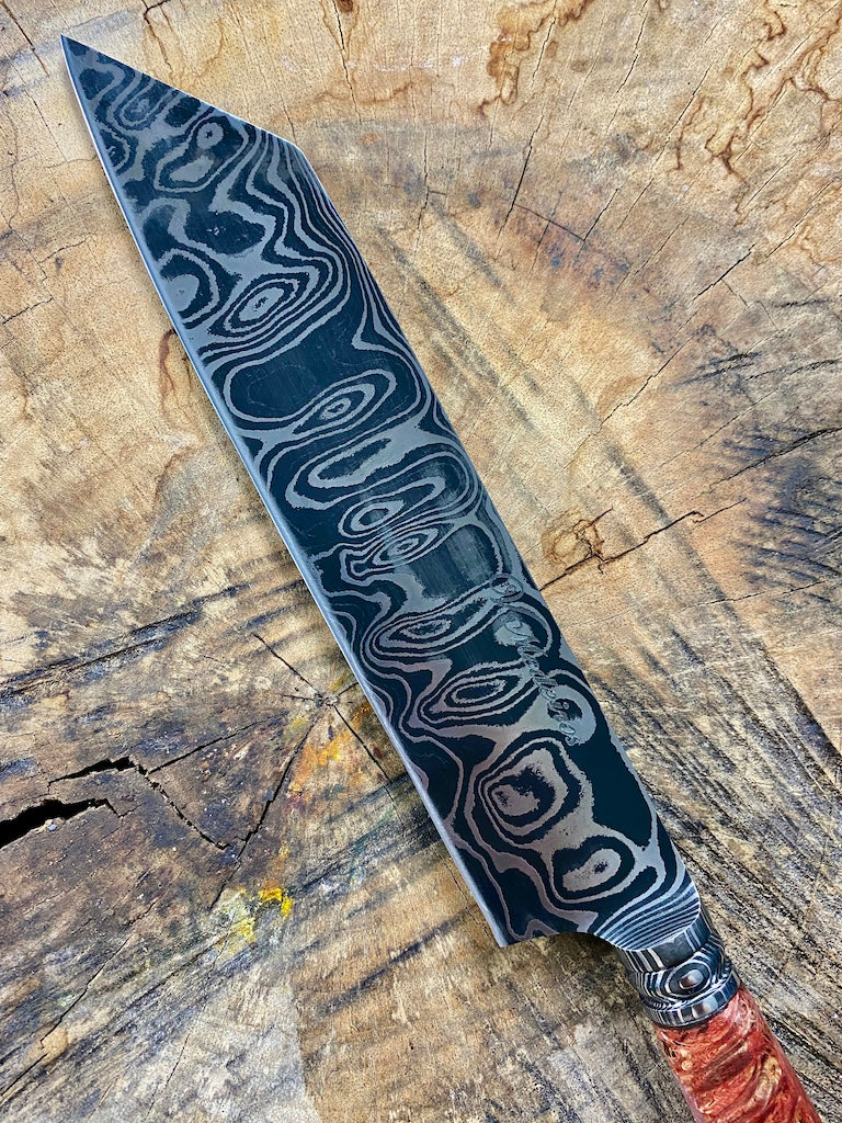9" Damascus Bunka Knife 180 Layers GH CS1095 15n20