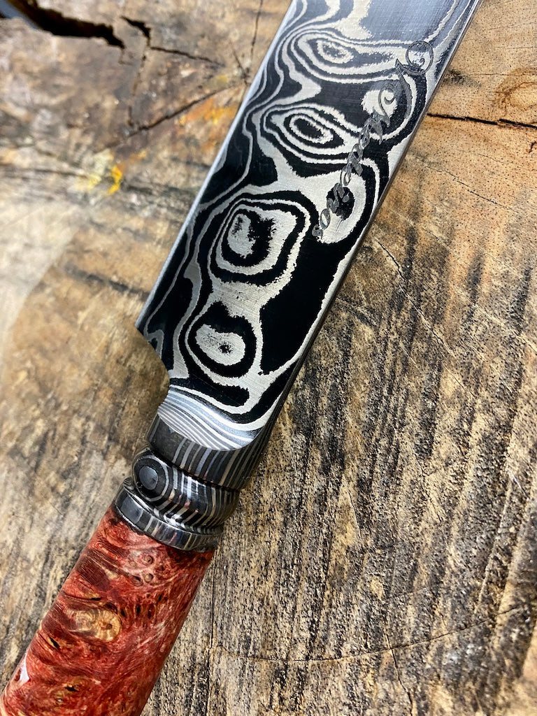 9" Damascus Bunka Knife 180 Layers GH CS1095 15n20