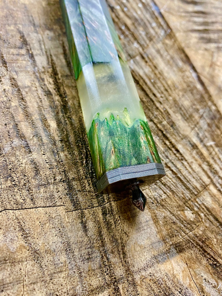 9" Damascus Santoku Knife 180 Layers GH CS1095 15n20