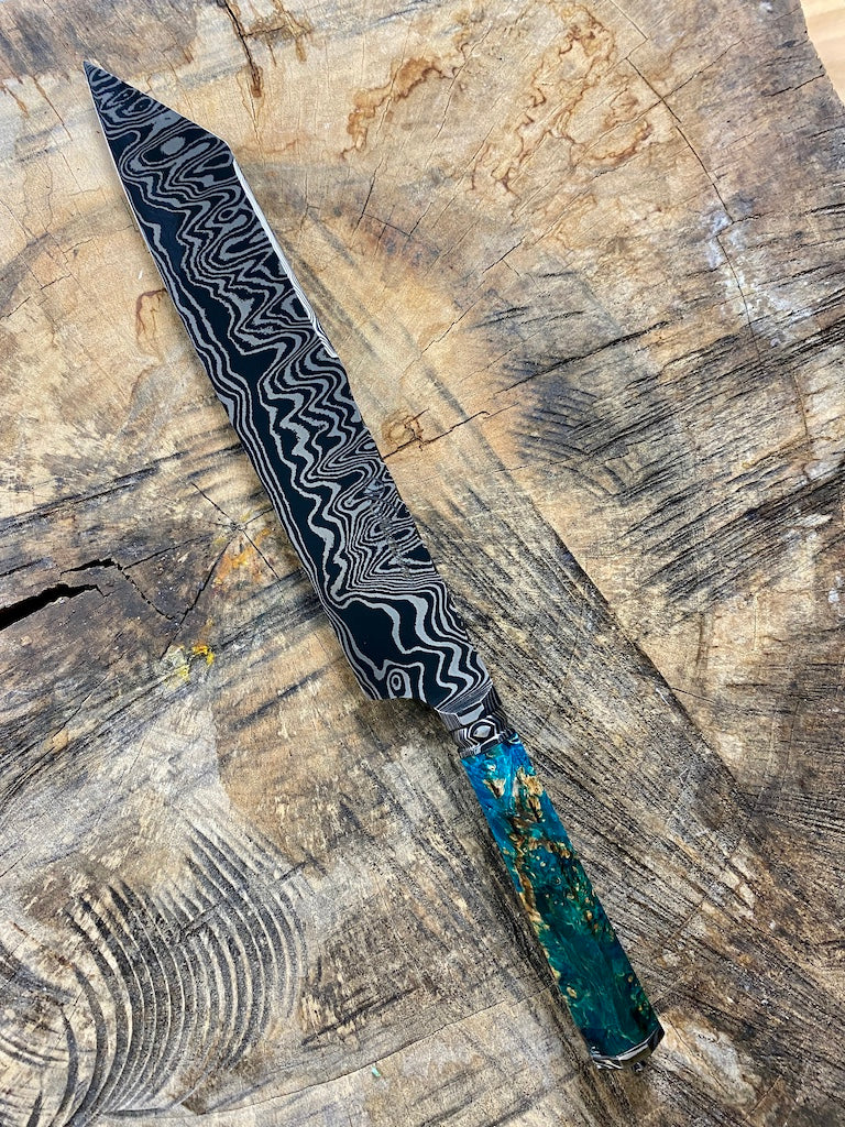 10" Damascus Bunka Knife 180 Layers GH CS1095 15n20