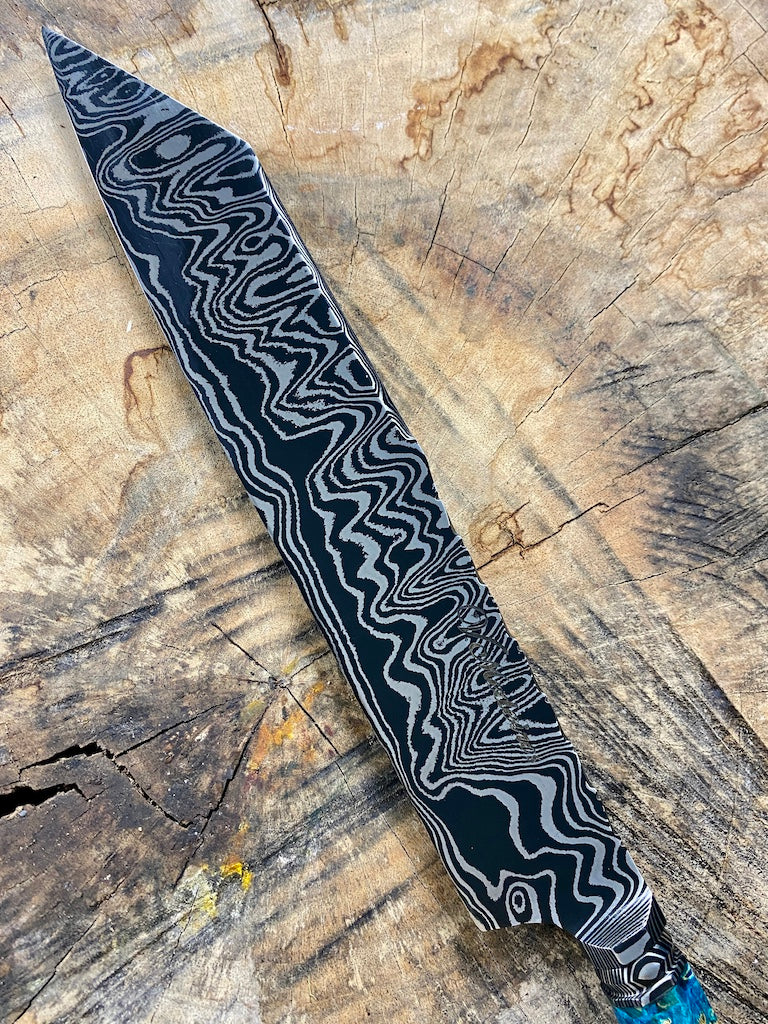 10" Damascus Bunka Knife 180 Layers GH CS1095 15n20