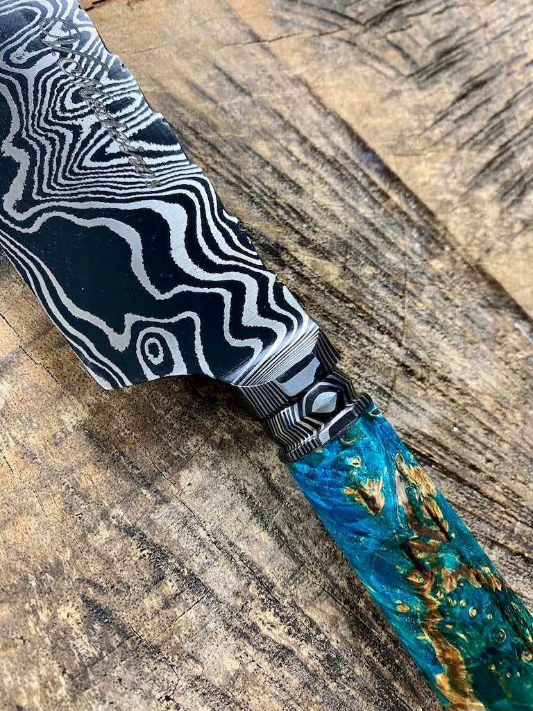 10" Damascus Bunka Knife 180 Layers GH CS1095 15n20