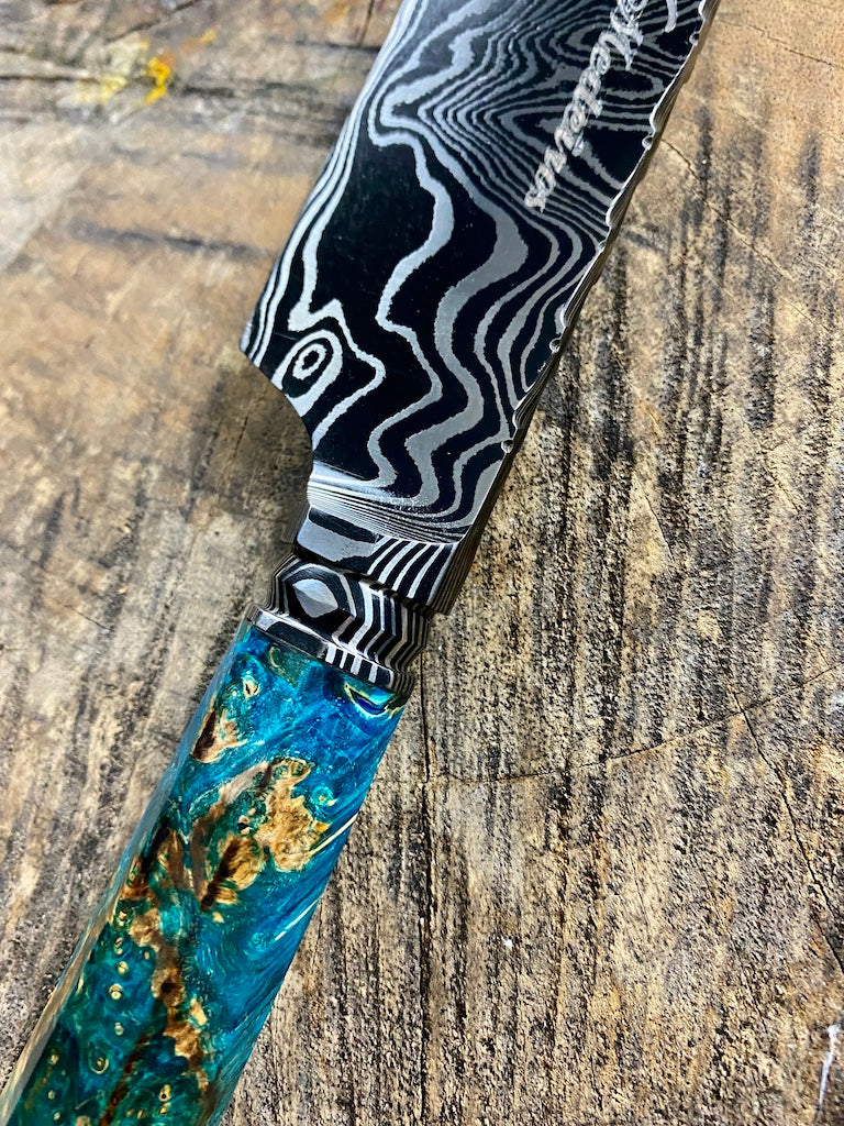 10" Damascus Bunka Knife 180 Layers GH CS1095 15n20