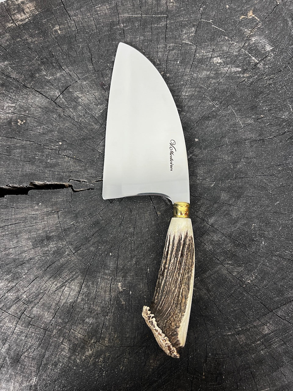 8" Cutelo / Serbian Knife / Cleaver, Deer Antler, SS440