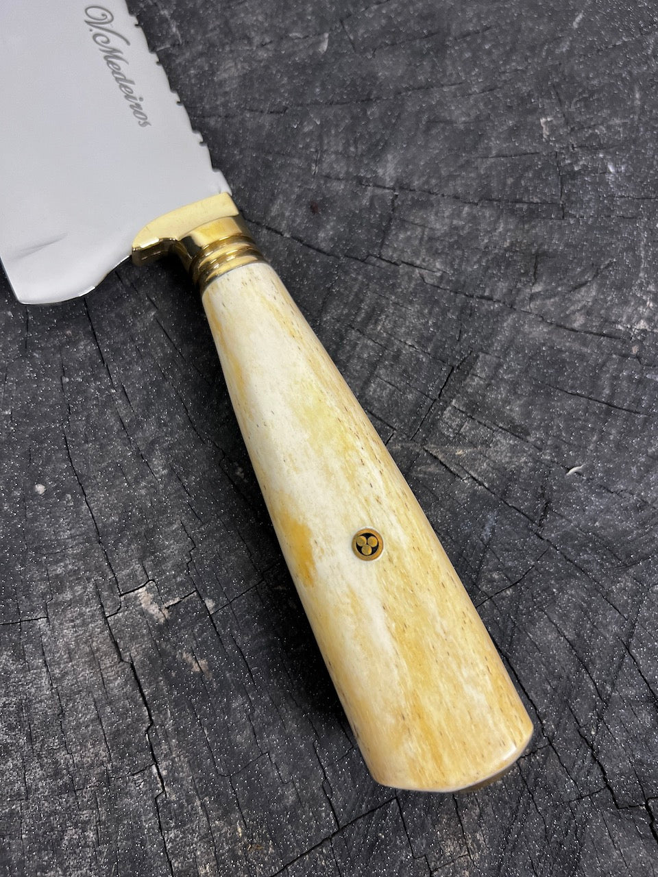 10" Chef Picanha Knife, Ostrich Bone, SS440 - 250mm