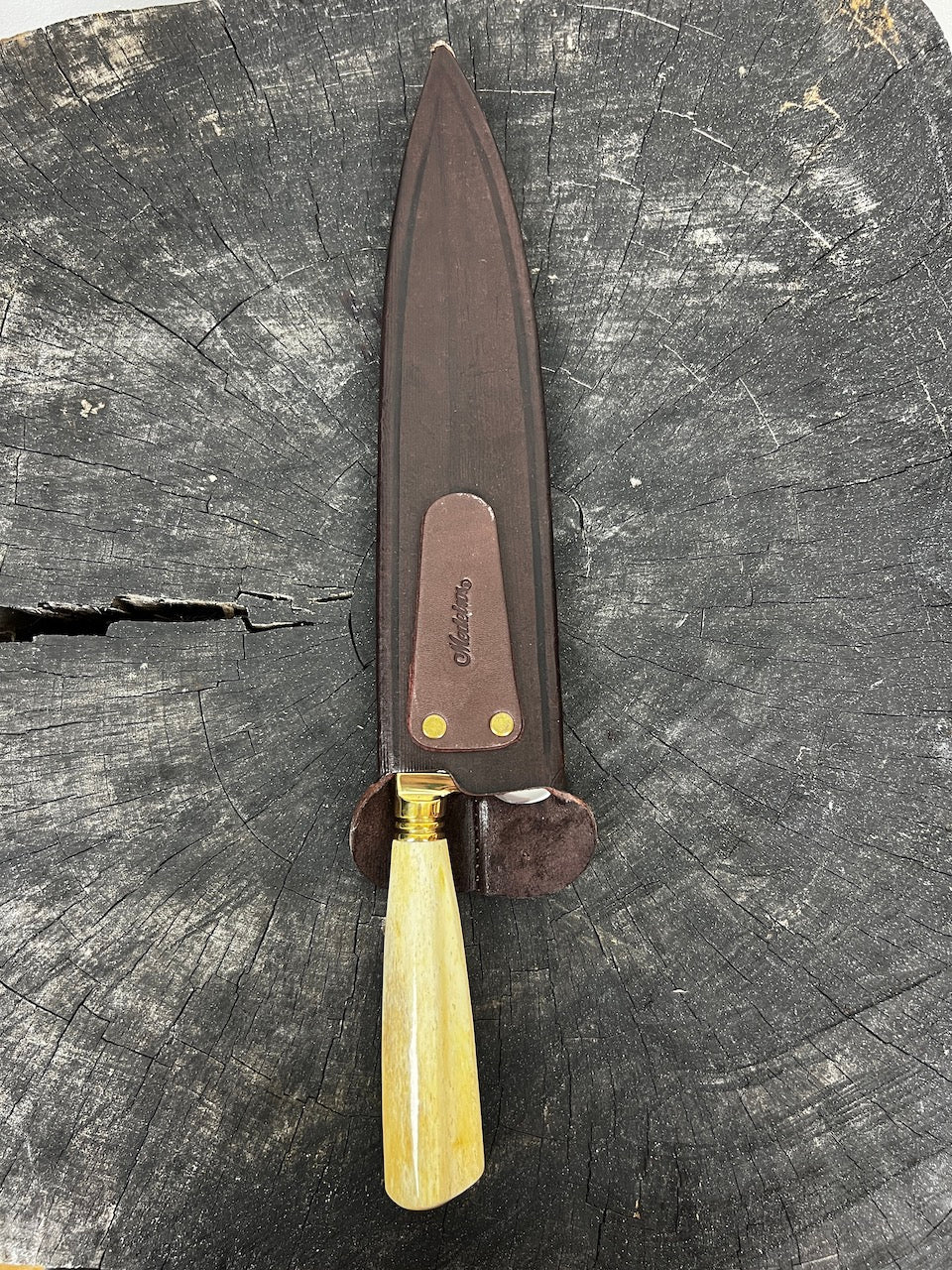 10" Chef Picanha Knife, Ostrich Bone, SS440 - 250mm