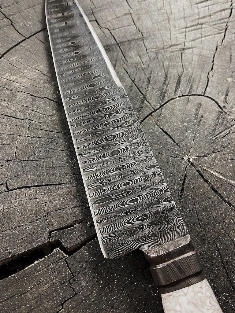 8" Damascus Custom Chef Knife 180 Layers CS1095 15n20