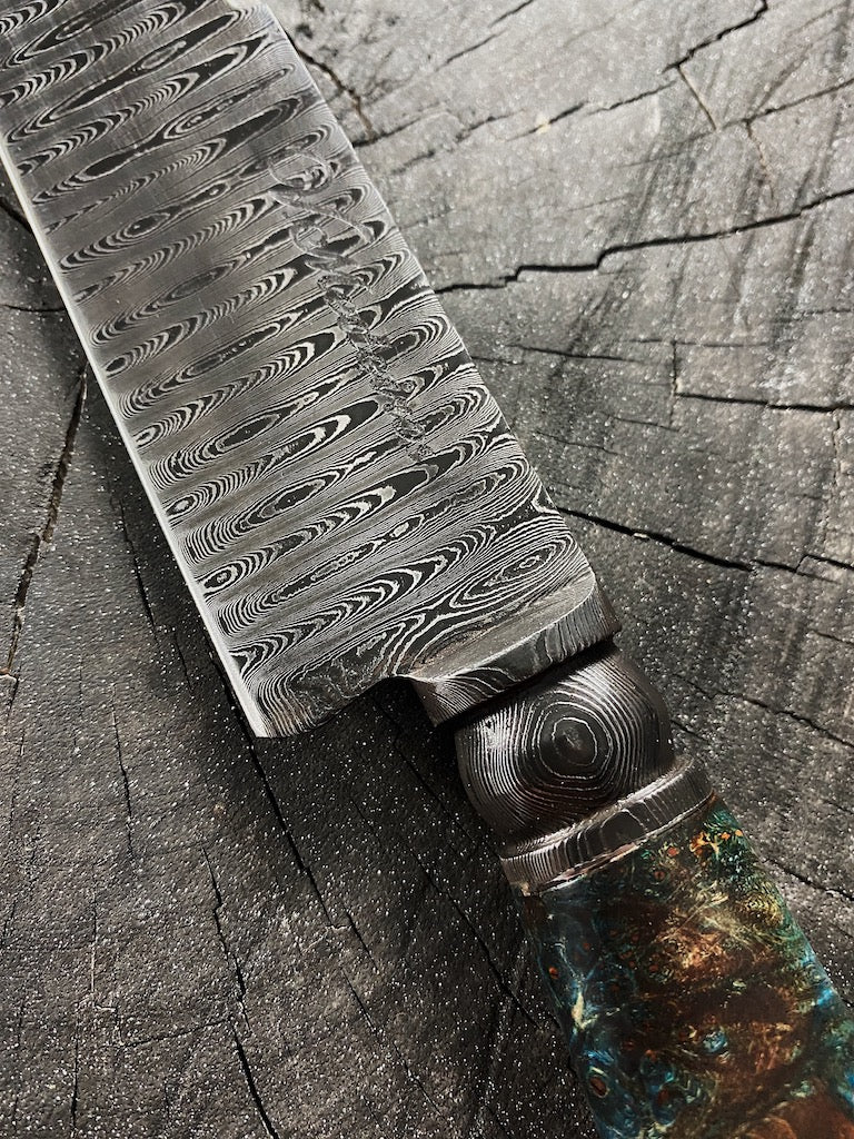 8" Damascus Guarim Custom Knife 180 Layers CS1095 15n20