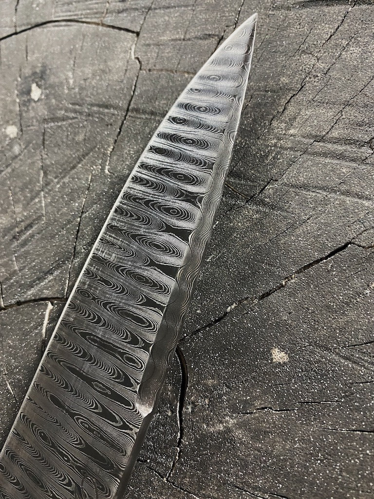 8" Damascus Guarim Custom Knife 180 Layers CS1095 15n20