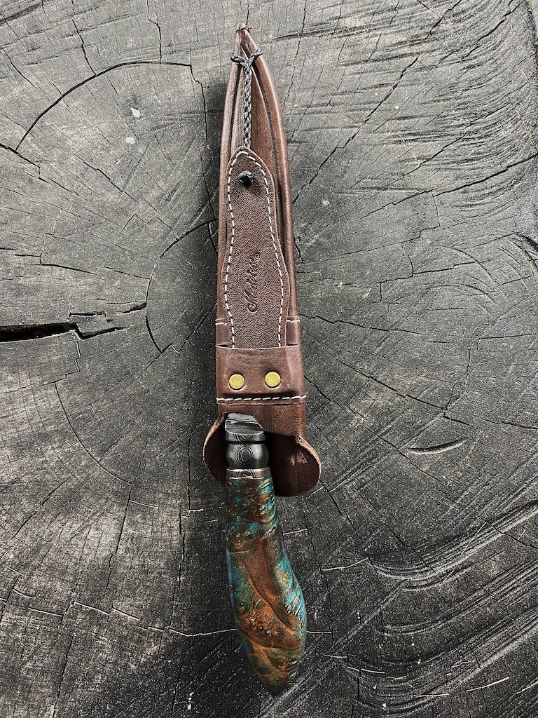 8" Damascus Guarim Custom Knife 180 Layers CS1095 15n20