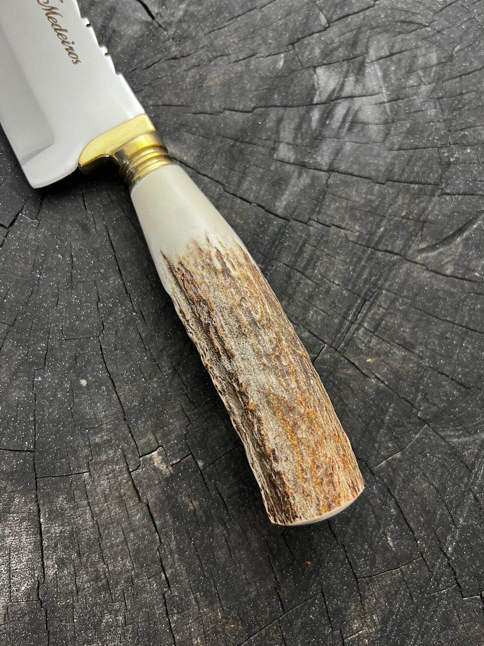 8" Artisan Knife, Deer Antler SS440 - 190mm