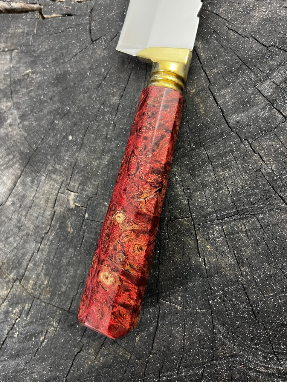 10" Chef Knife, Curly Maple SS440 - 250mm