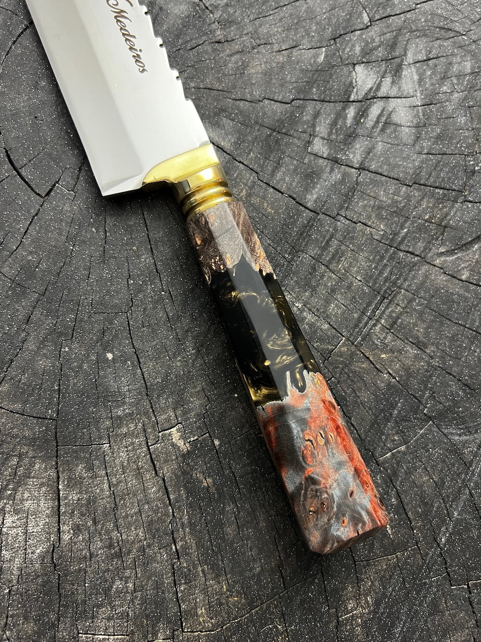 10" Chef Knife, Maple Burl SS440 - 250mm