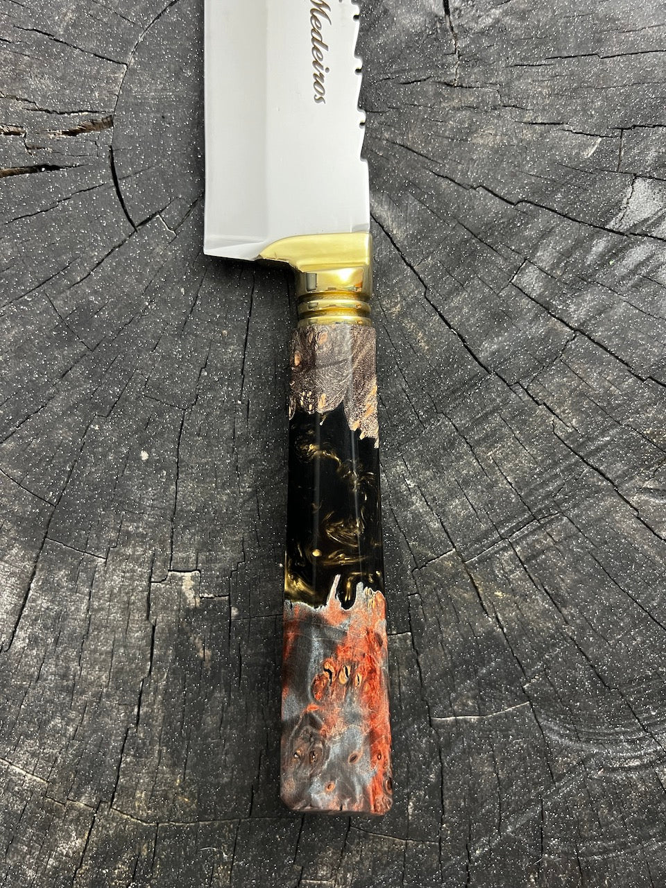 10" Chef Knife, Maple Burl SS440 - 250mm