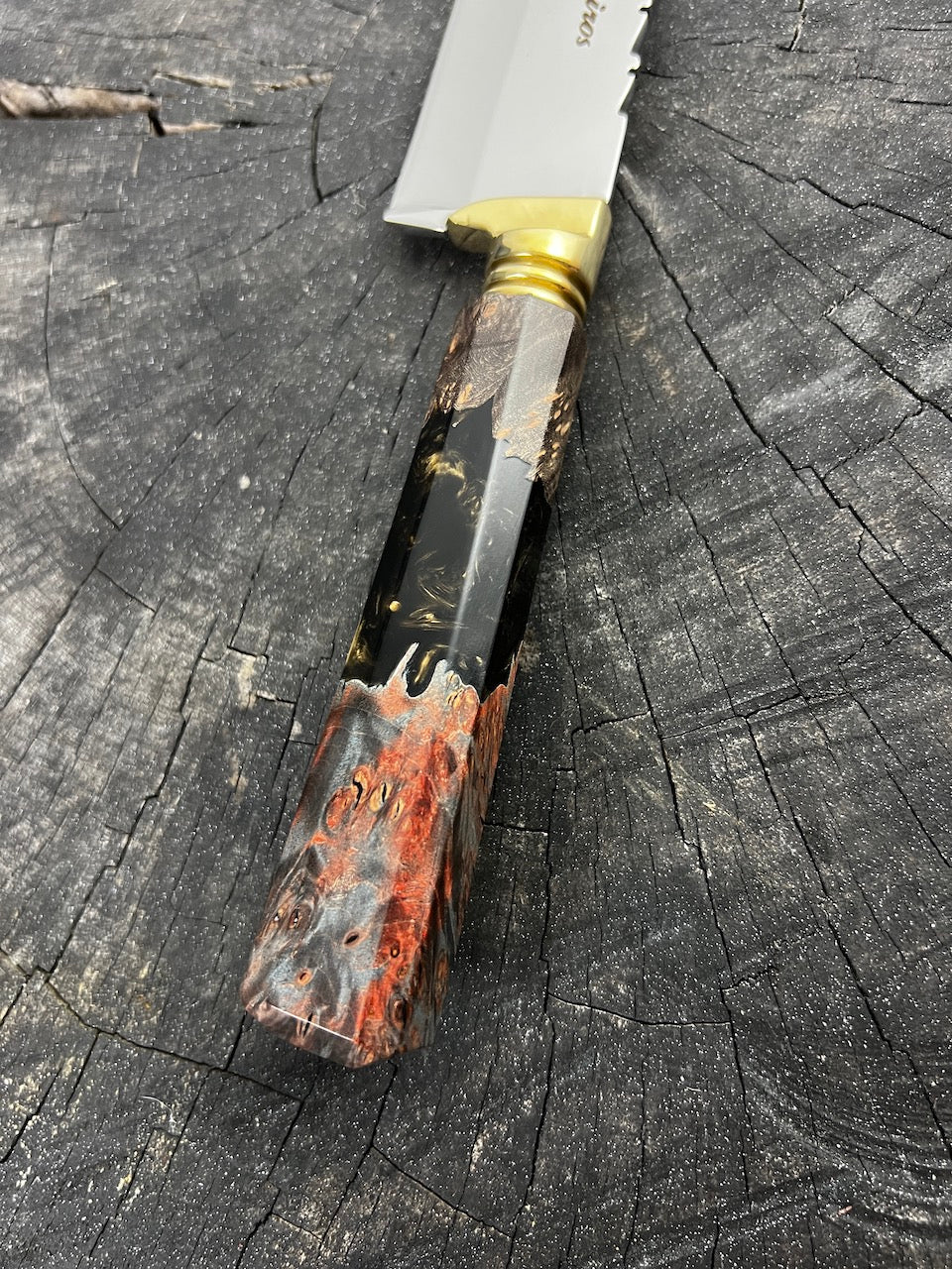 10" Chef Knife, Maple Burl SS440 - 250mm