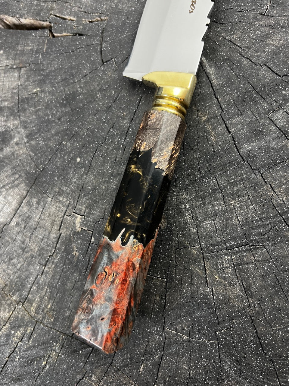 10" Chef Knife, Maple Burl SS440 - 250mm