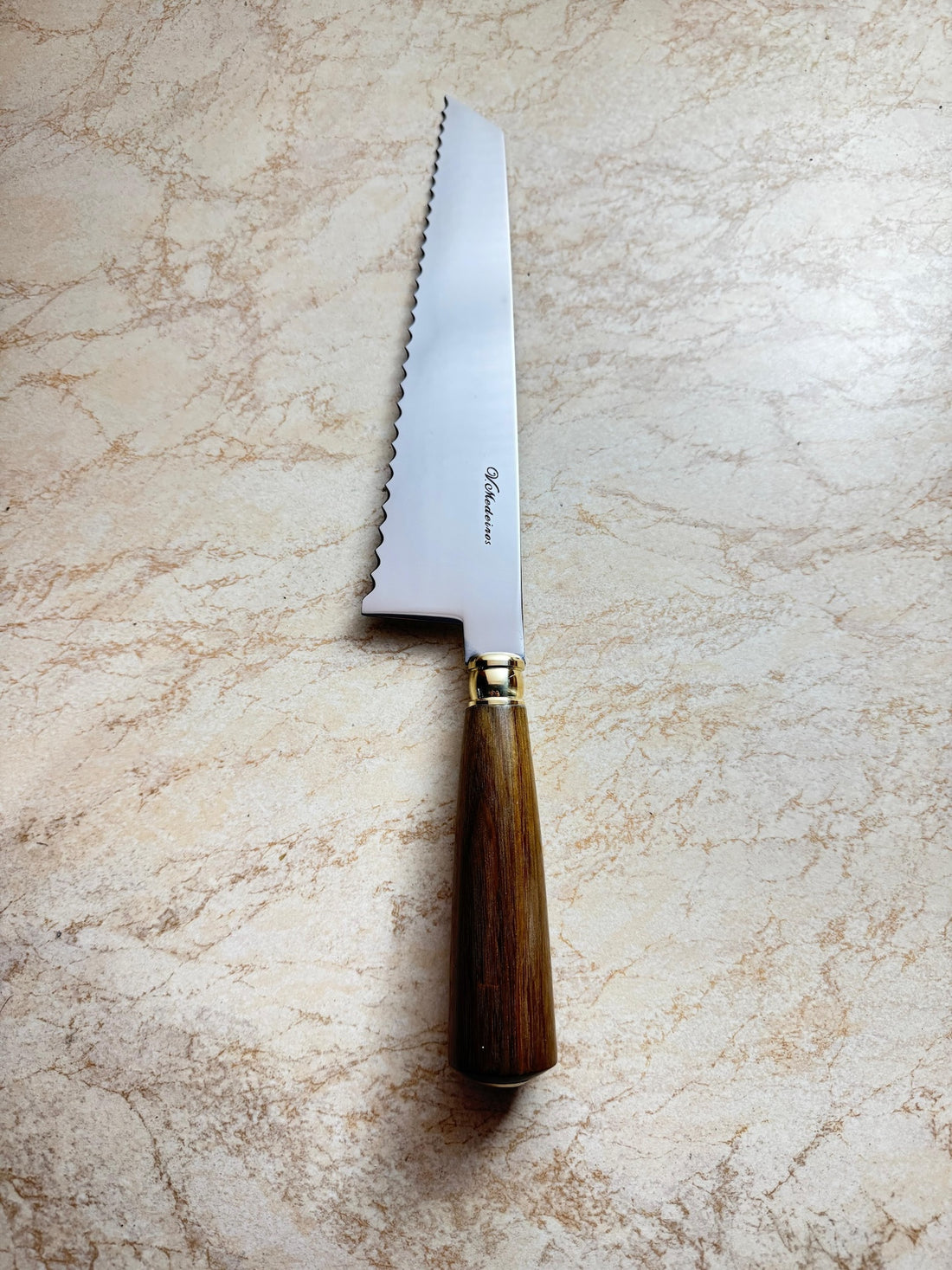 8&quot; Bread &amp; Roast Knife, Native Hardwood, SS420c - 200mm