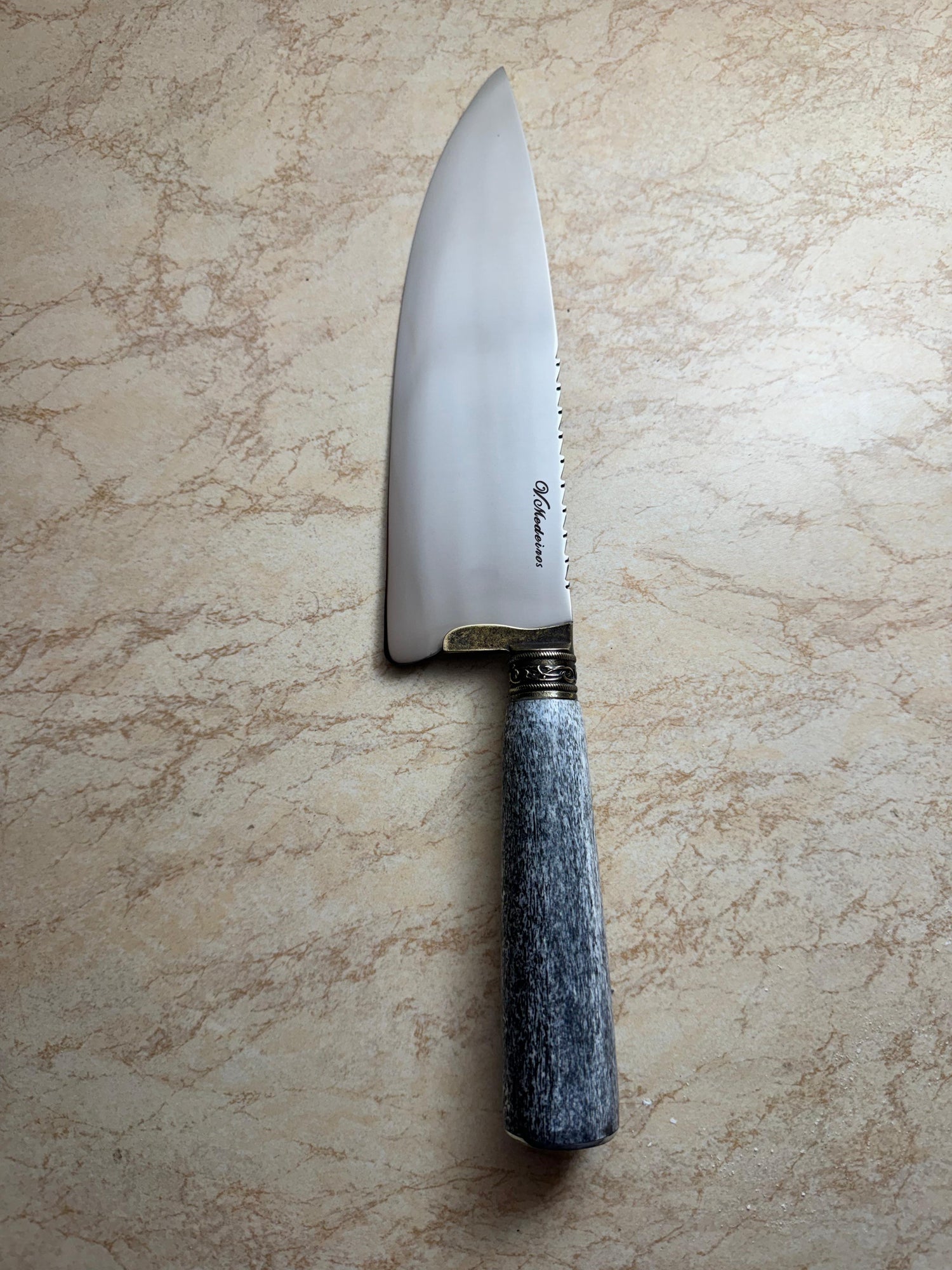 8" Picanha Chef Knife, Whale Rib Bone, SS440 - 200mm