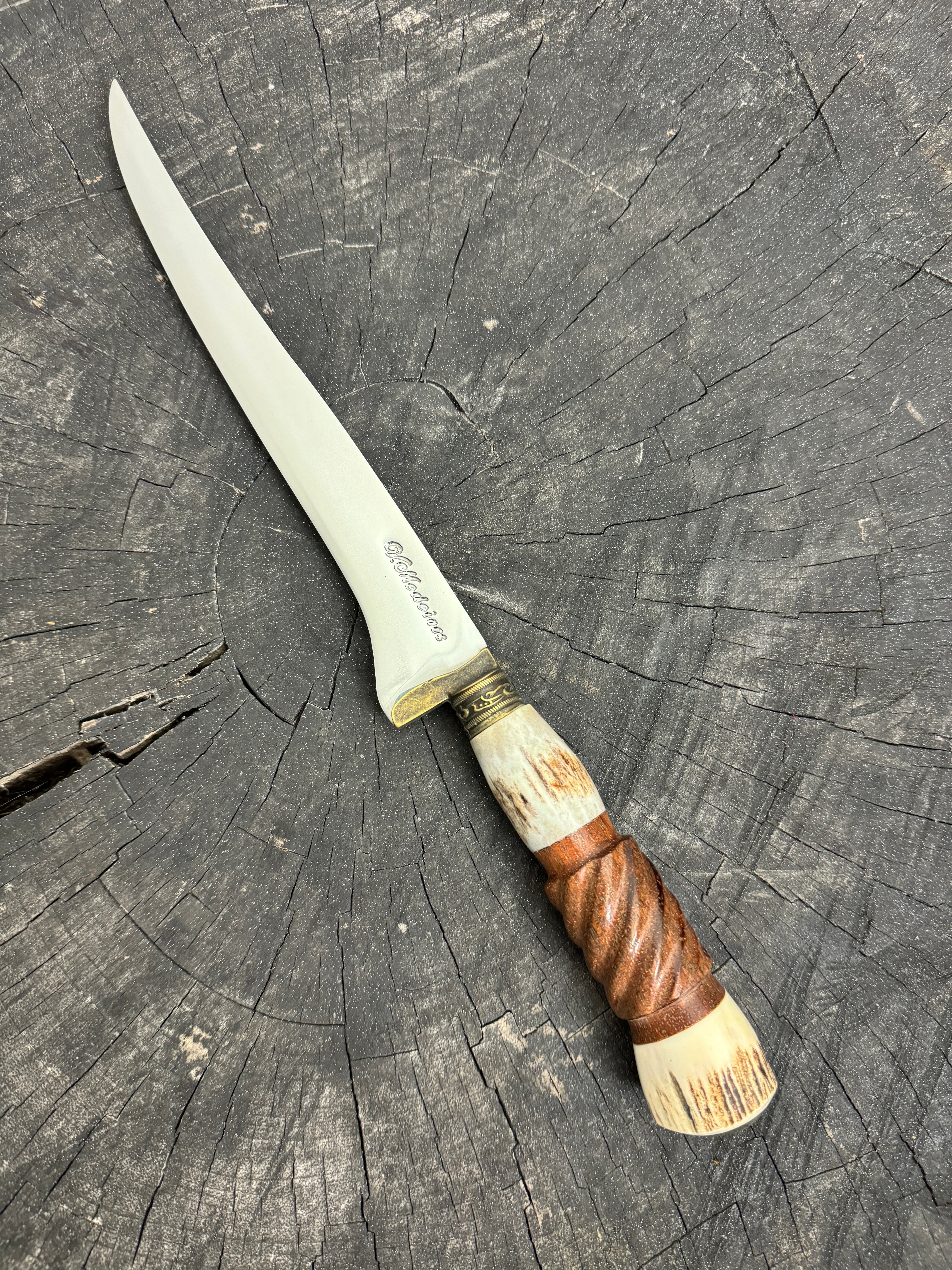 8&quot; Boning Knife, Deer Antler, SS420 - 200mm