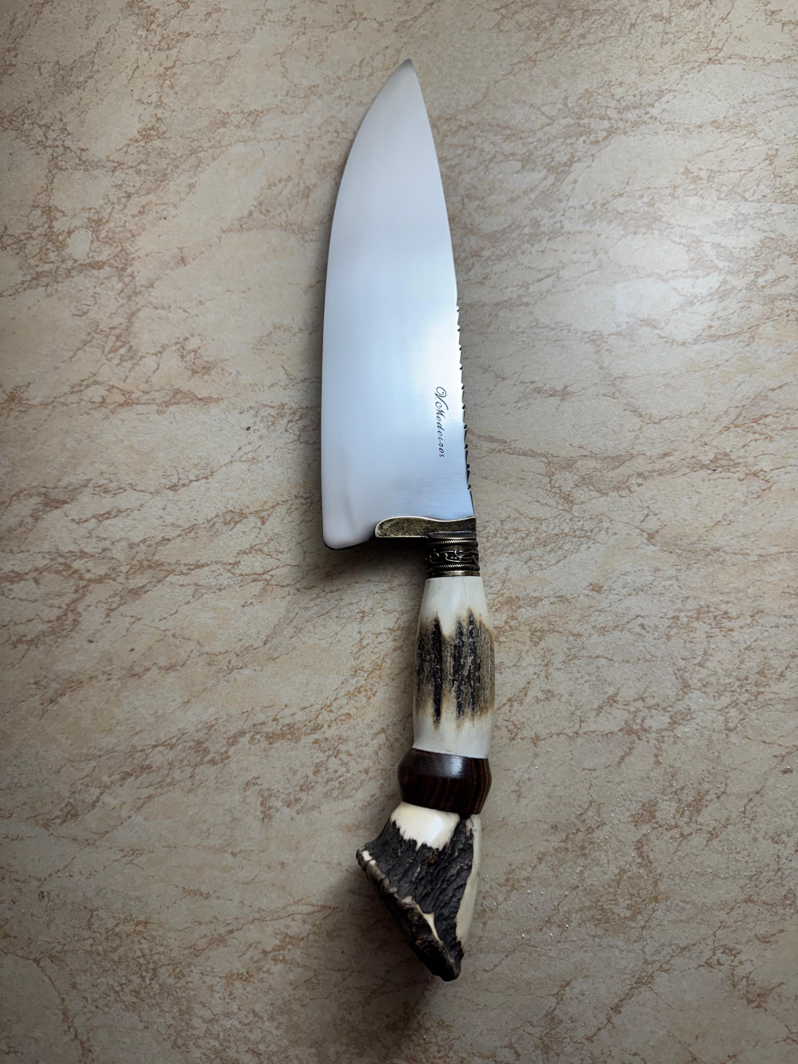 PRE-ORDER 8" Picanha Chef Knife, Deer Antler, SS440 - 200mm