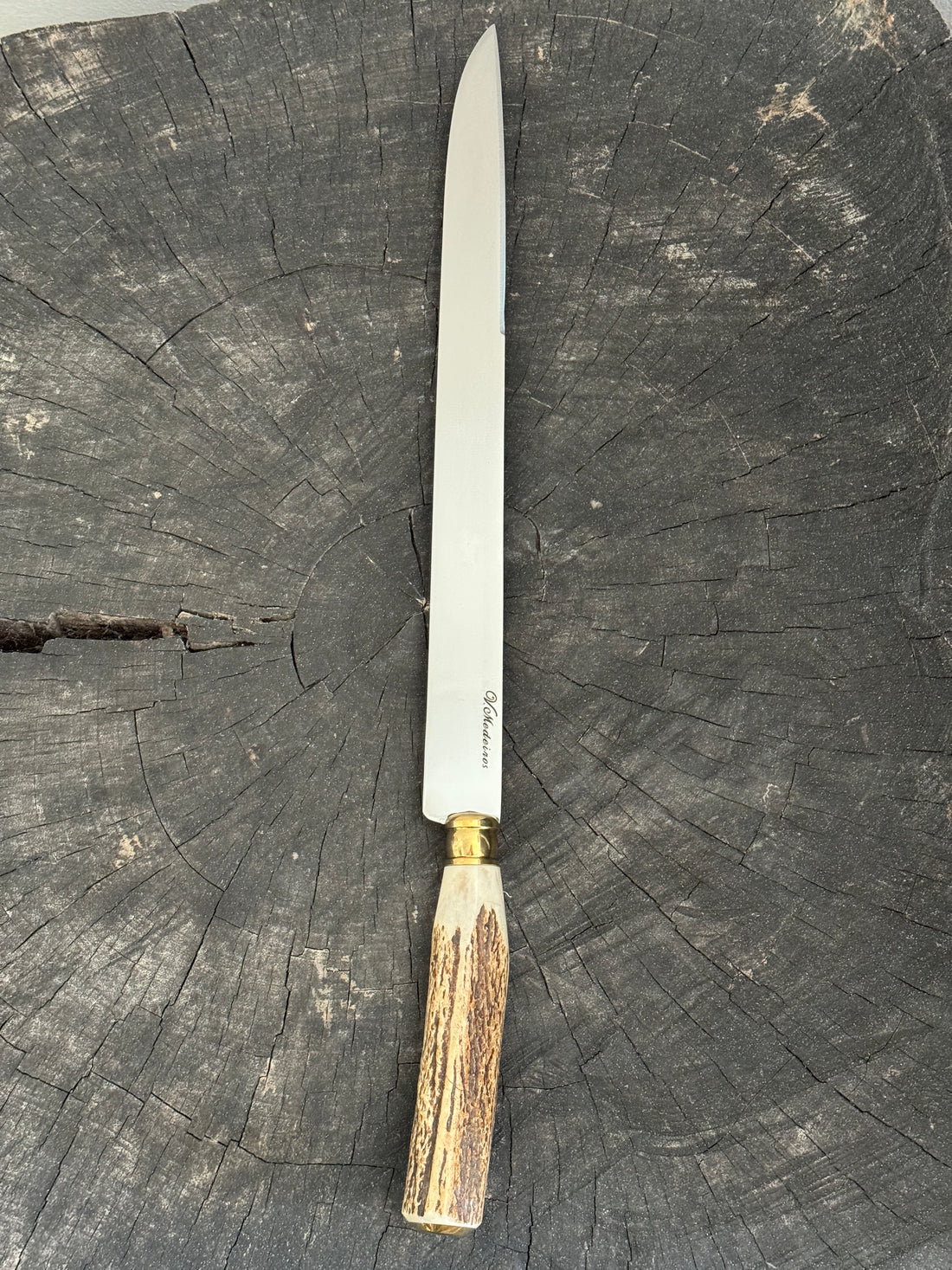 12&quot; Jamonera Slicer Knife, Deer Antler, SS440 - 305mm