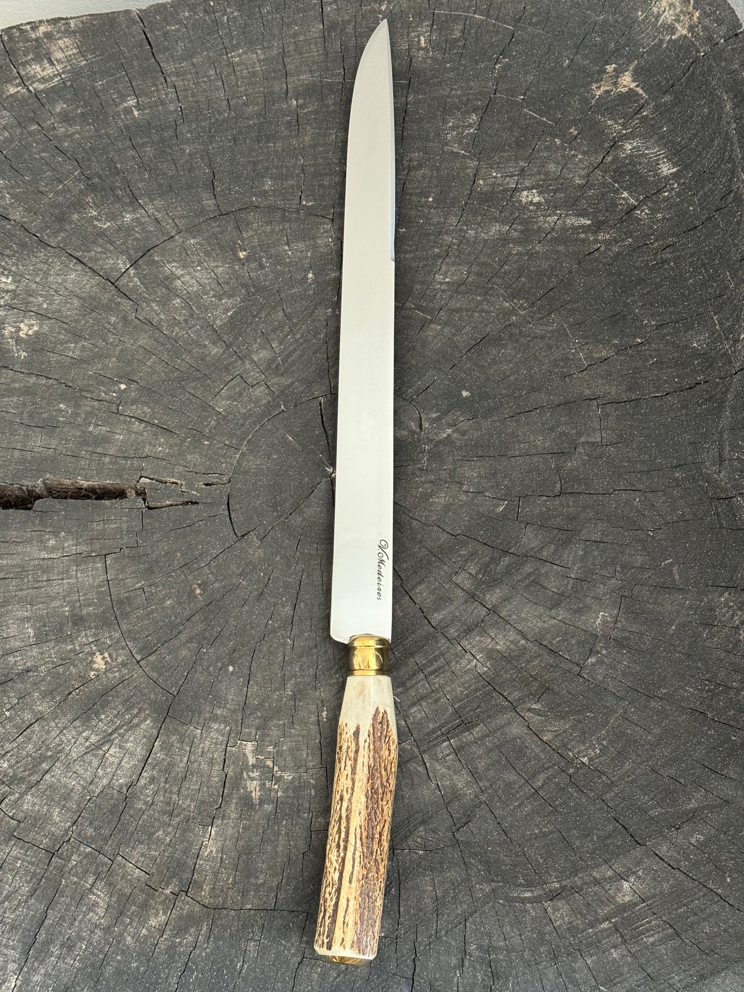 12&quot; Jamonera Slicer Knife, Deer Antler, SS440 - 305mm