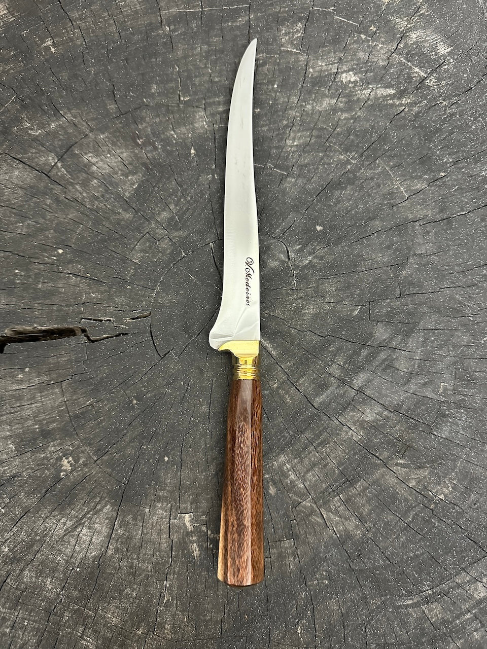 CUSTOM ORDER - 8&quot; Kultura Knife &amp; 8” Boning Knife, Jacaranda Hardwood, RSS440 - 200mm