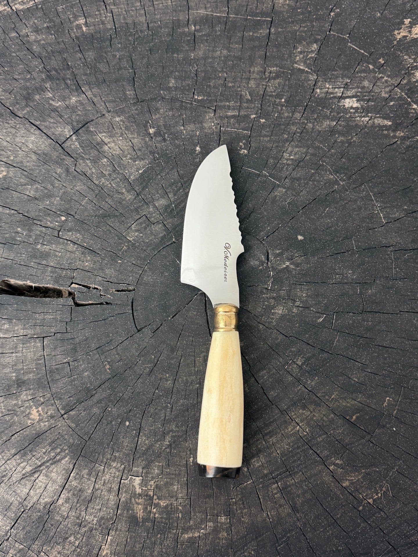 4” Skinner Knife, Ostrich Bone, SS420 - 105mm