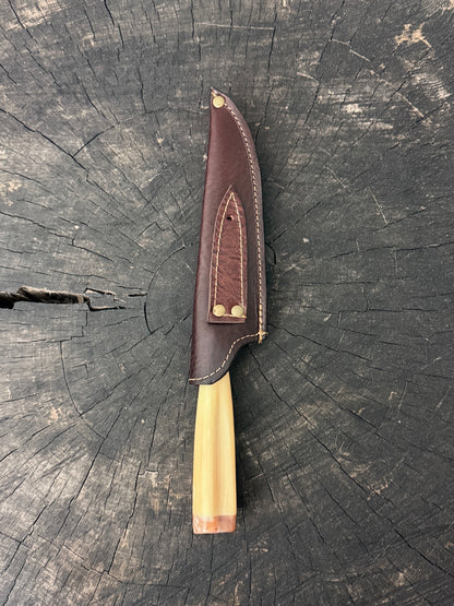 6" Utility Knife, Ostrich Bone, SS440 - 150mm