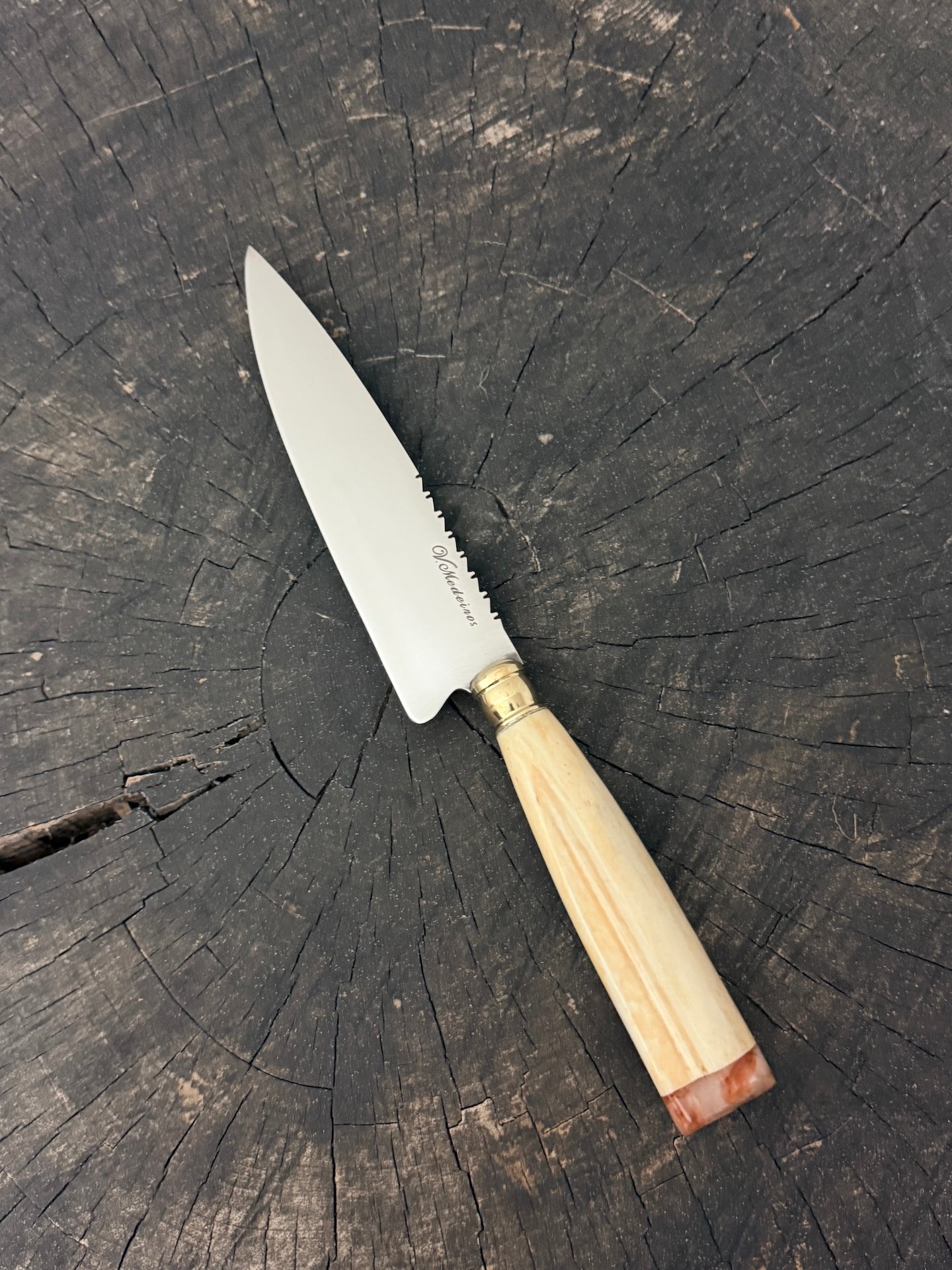 6" Utility Knife, Ostrich Bone, SS440 - 150mm