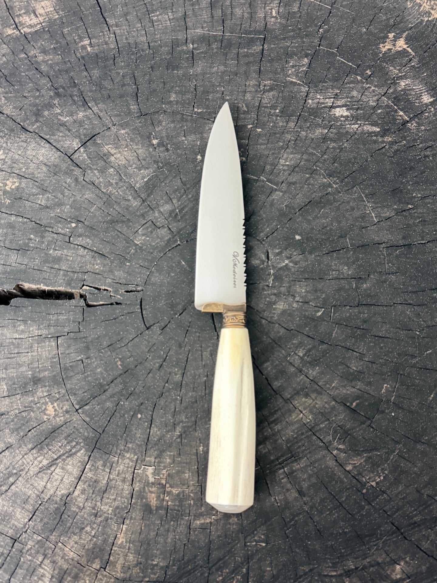 6" Utility Knife, Ostrich Bone, SS440 - 150mm