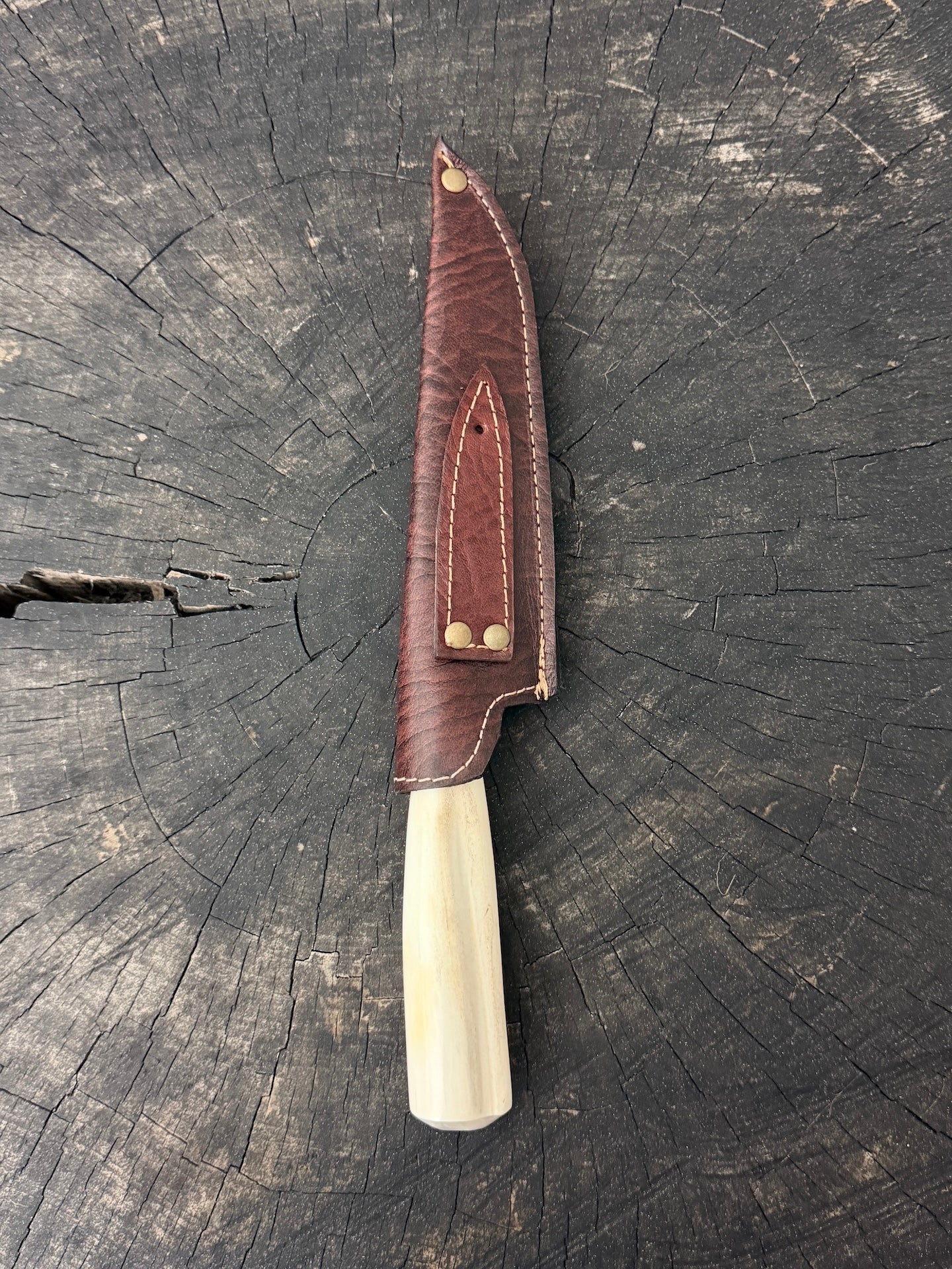 6" Utility Knife, Ostrich Bone, SS440 - 150mm