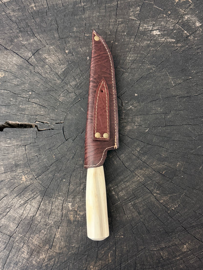 6" Utility Knife, Ostrich Bone, SS440 - 150mm