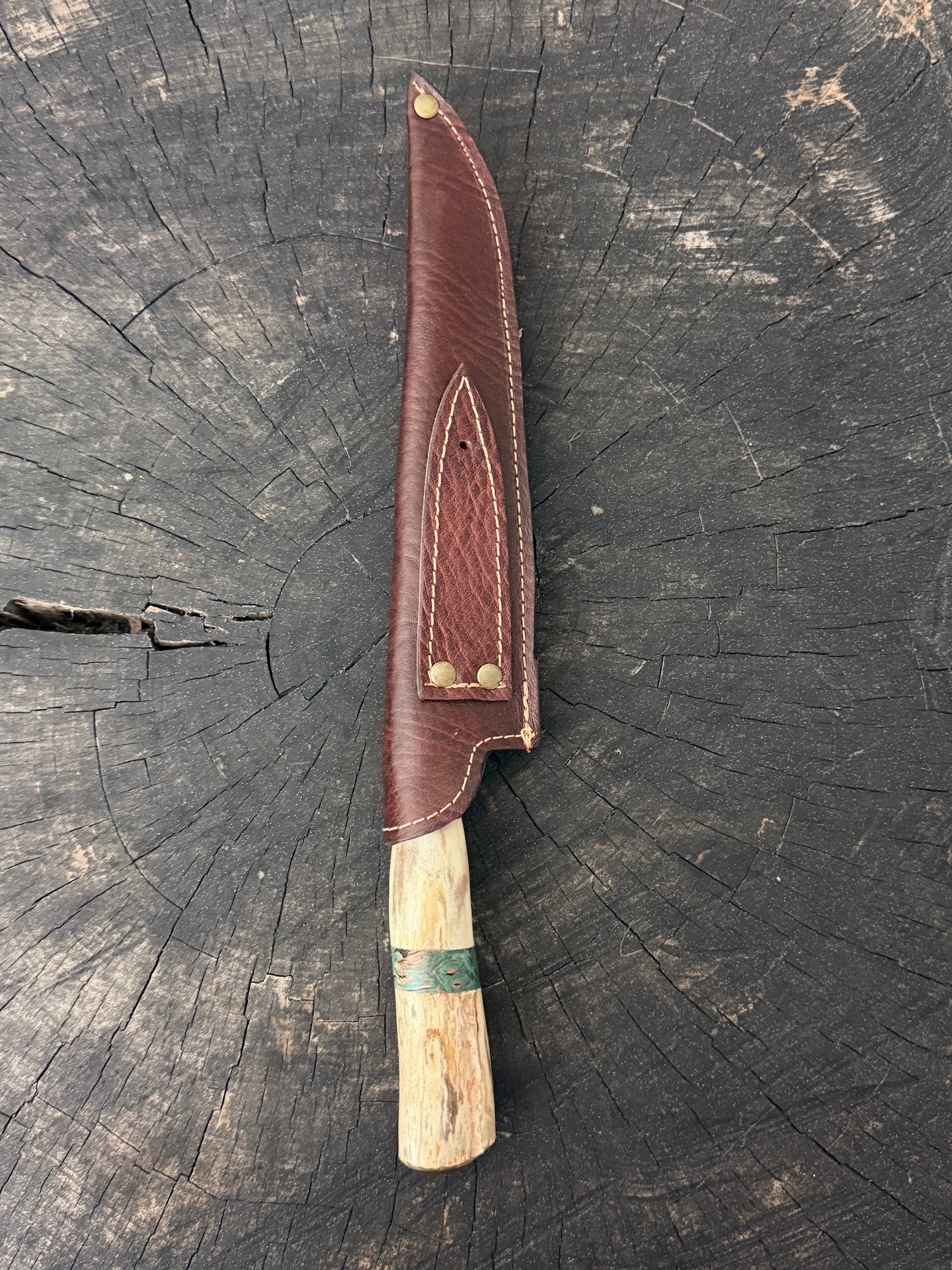 8" Chef Knife, Deer Antler, SS420 - 200mm