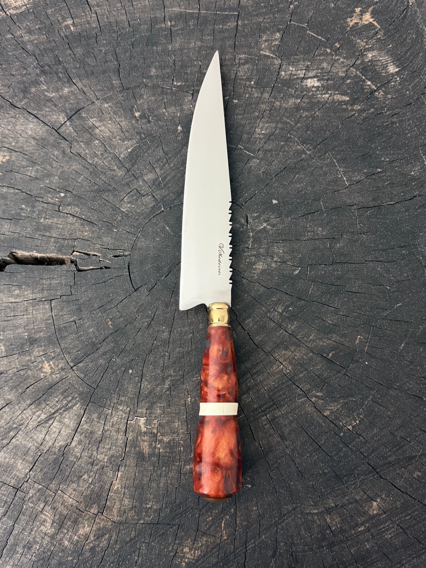 8" Chef Knife, Custom Block, SS420 - 200mm