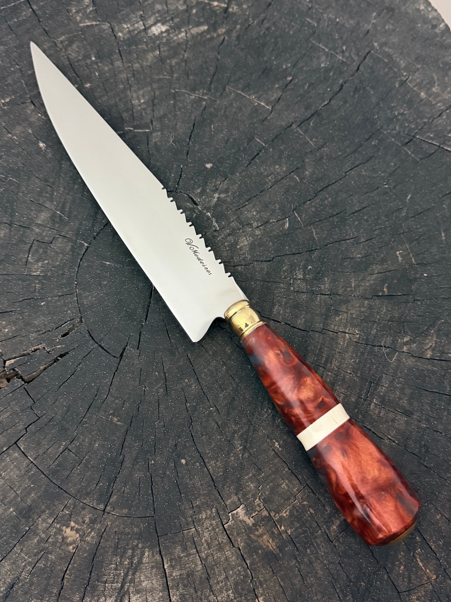 8" Chef Knife, Custom Block, SS420 - 200mm