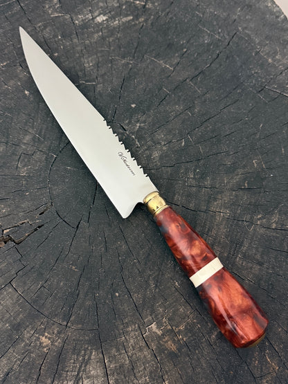 8" Chef Knife, Custom Block, SS420 - 200mm