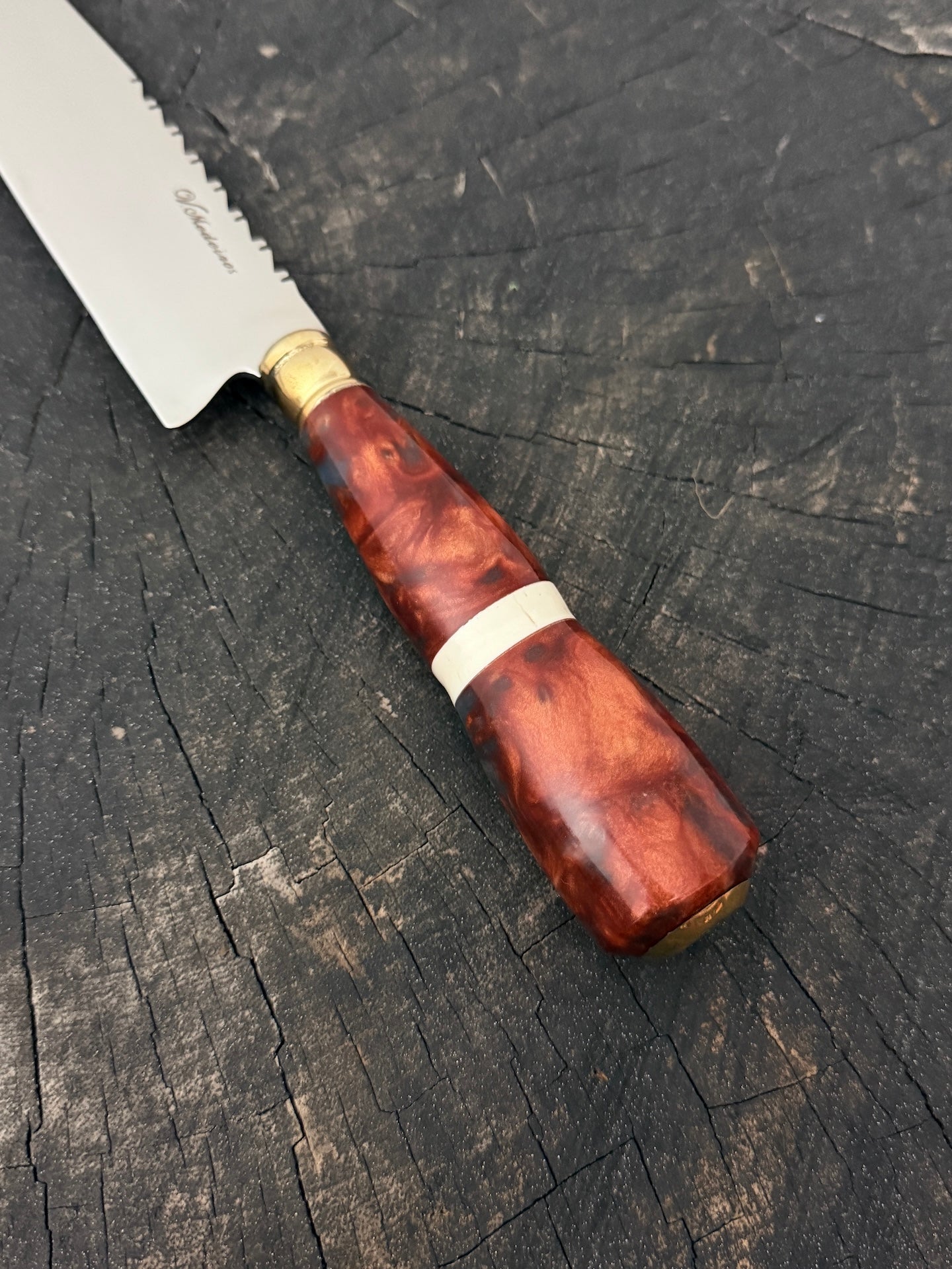 8" Chef Knife, Custom Block, SS420 - 200mm