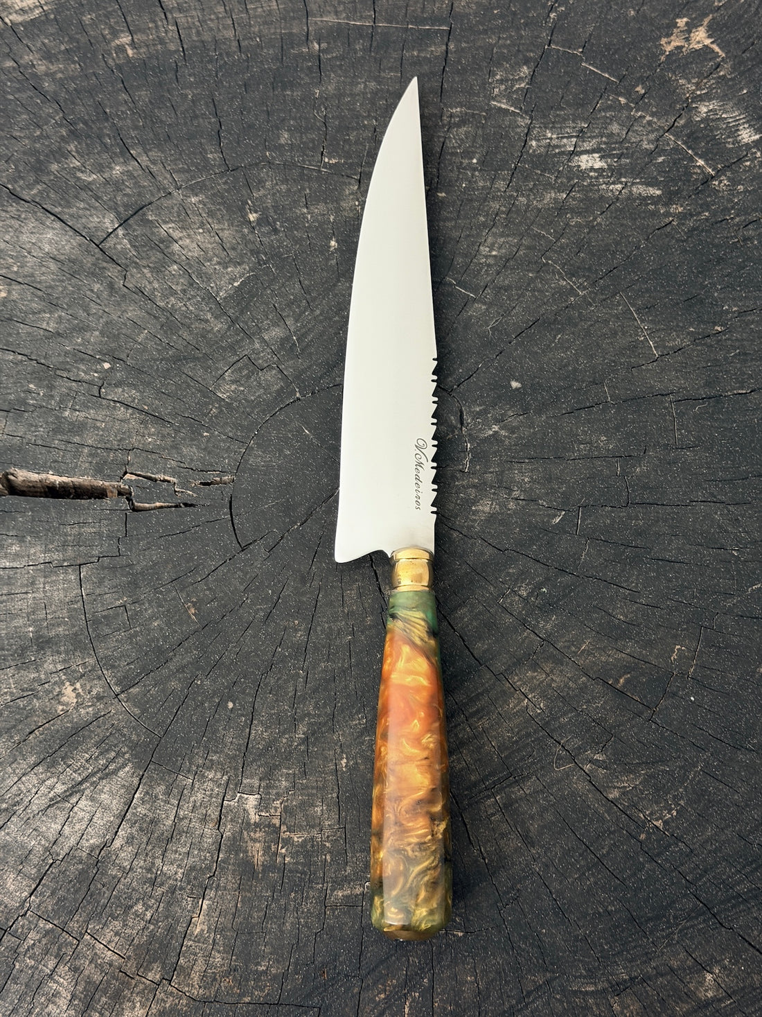 8" Chef Knife, Custom Block, SS420 - 200mm